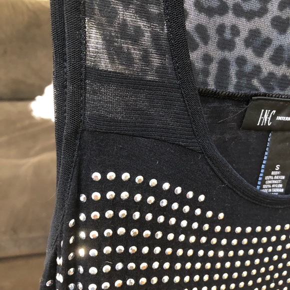 Gorgeous INC tank with silver studding - Picture 2 of 4